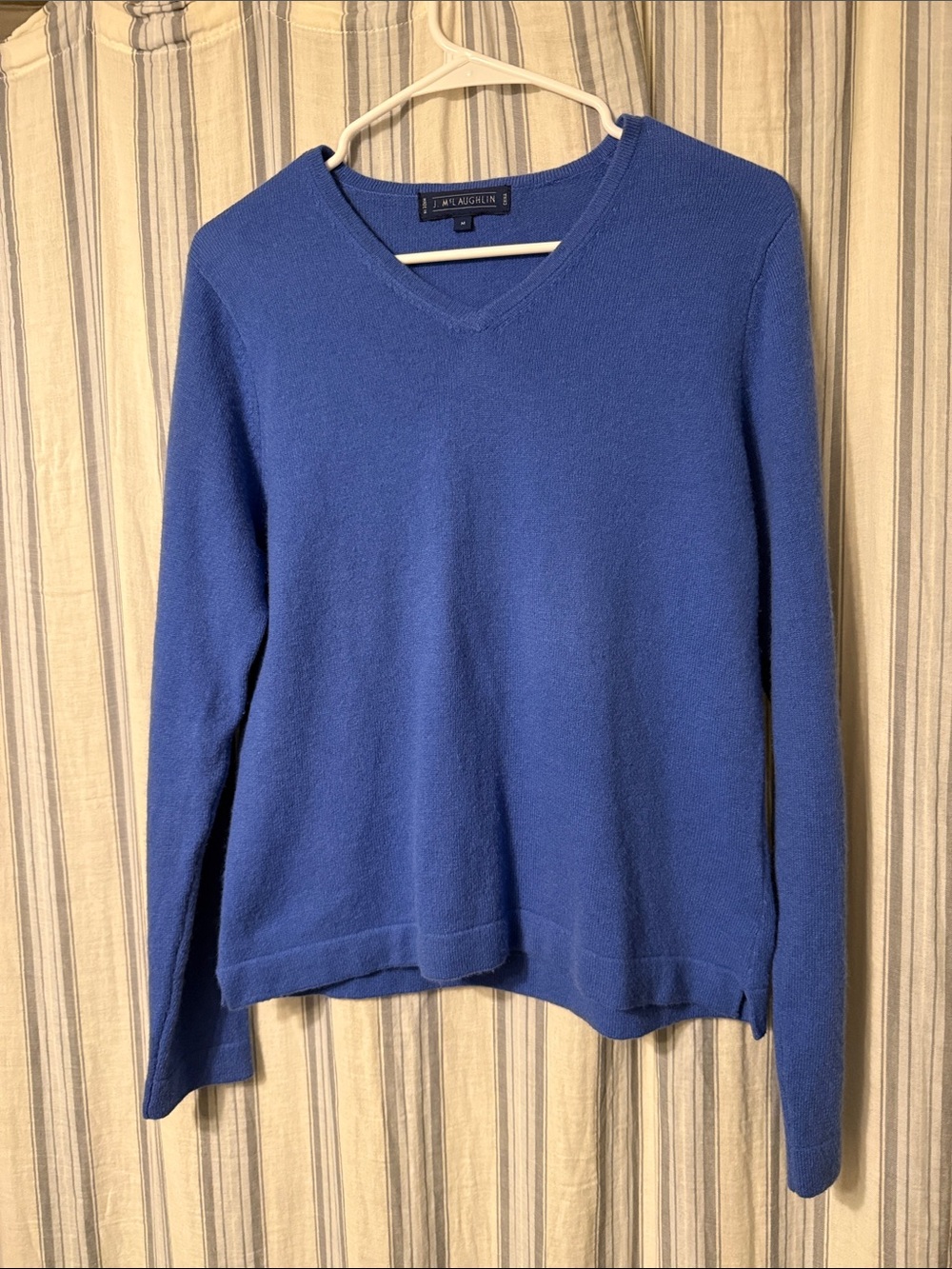 J. McLaughlin Women's V-Neck Sweater in Cobalt Blue